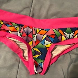 Bad Kitty pole dance bottom stained glass hot pink size small, great condition